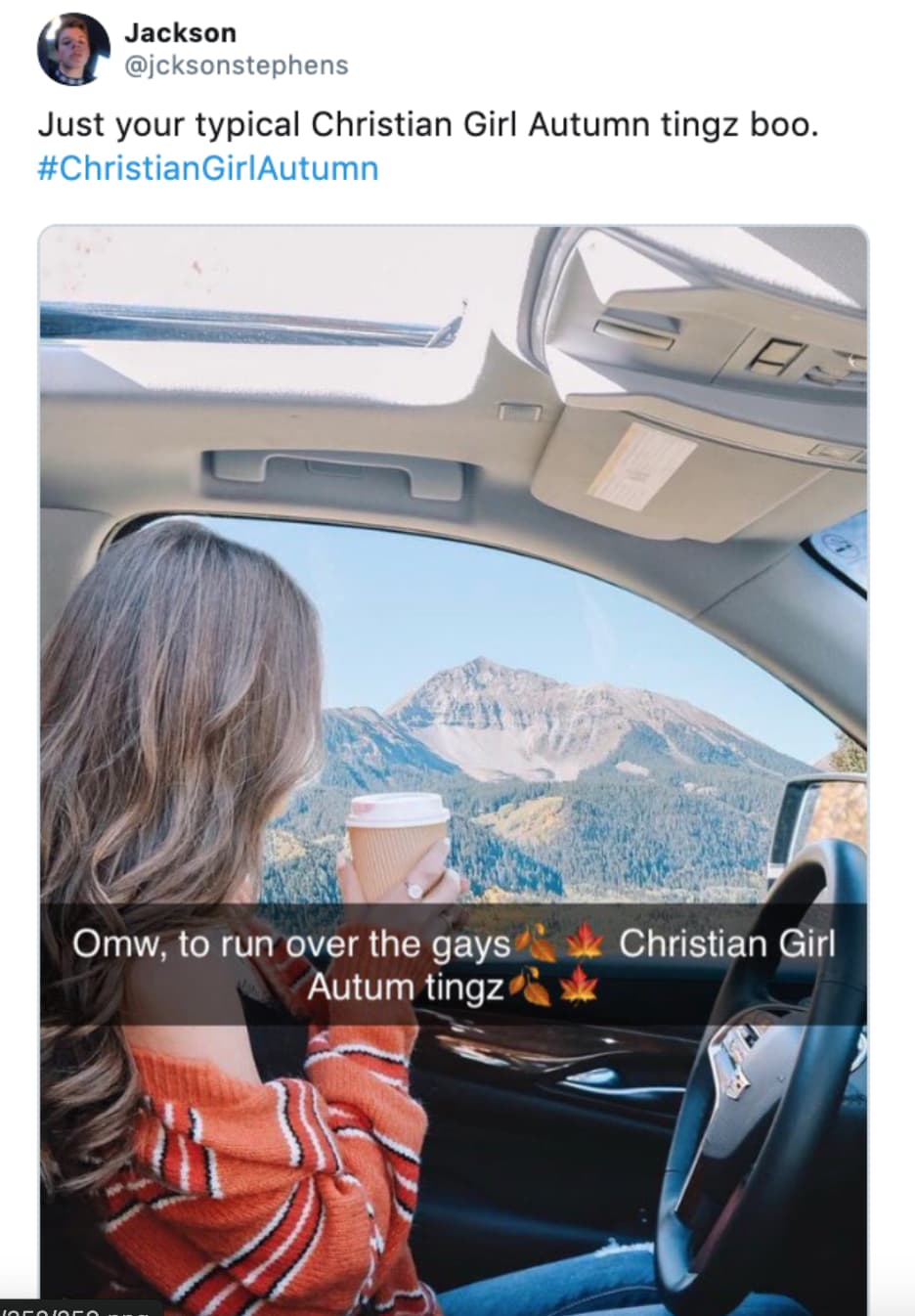 Jackson Just your typical Christian Girl Autumn tingz boo. GirlAutumn Omw, to run over the gays Autum tingz Iofoto Christian Girl